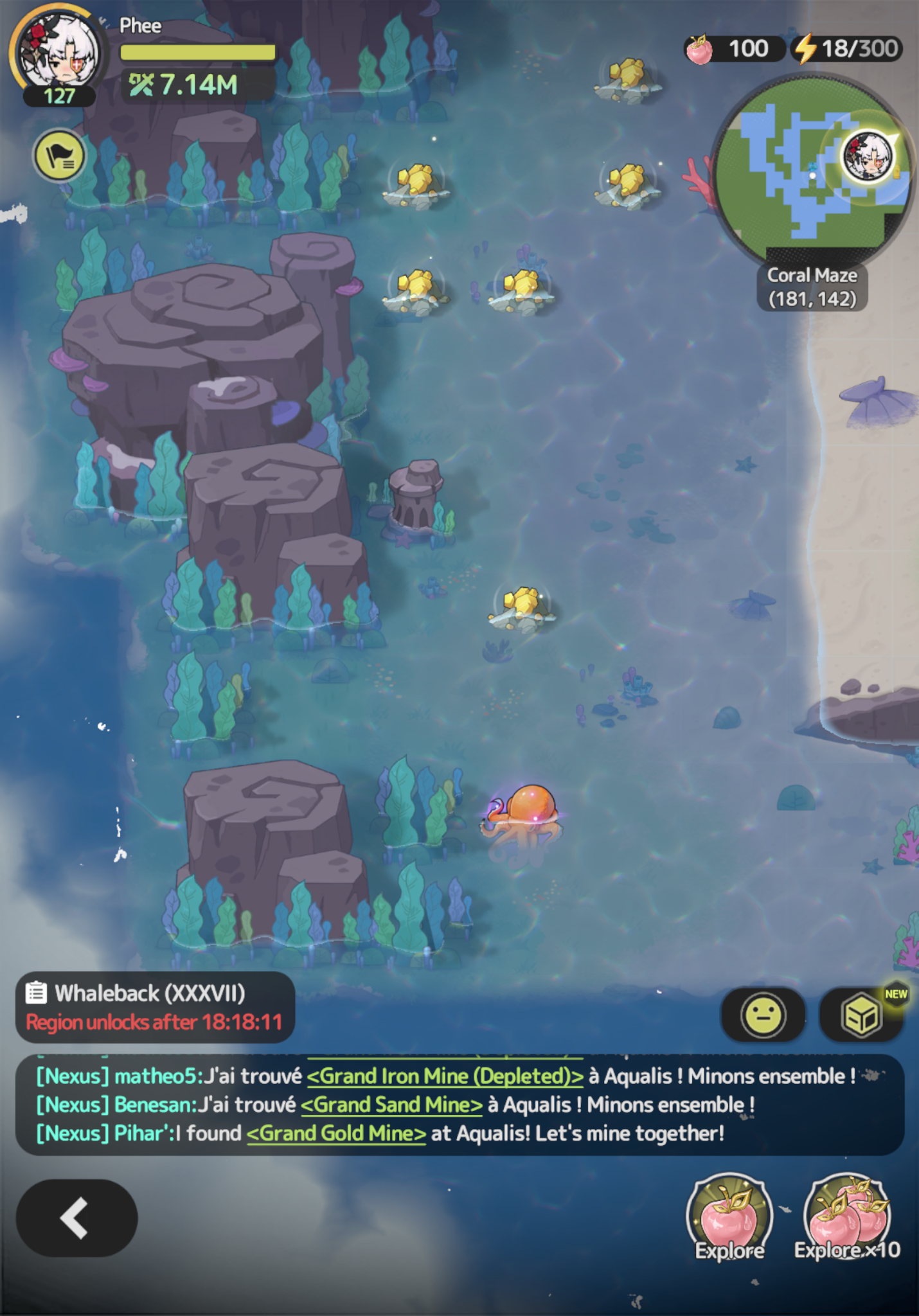 Aqualis Coral Maze food material screenshot